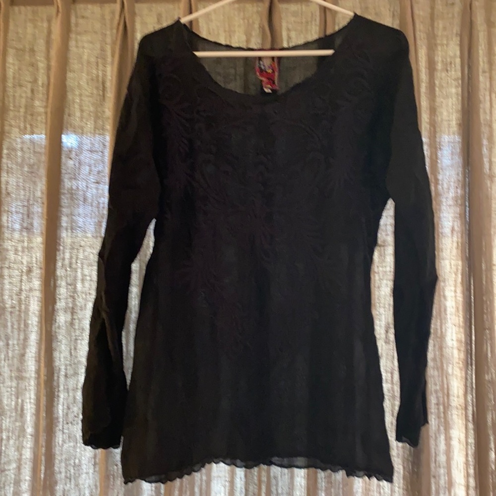 Johnny Was Hippie Print Blouse